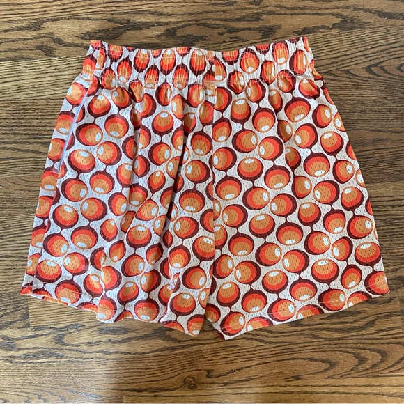 Inaka Power Lantern Men's Orange Shorts Medium HTF Amazing Pattern 5 Inch Inseam - Picture 5 of 10